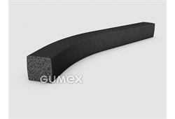 Quadratisches mikroporöses Profil, 5x5mm 2-Ströme, Dichte 500kg/m3, EPDM, -30°C/+80°C, schwarz, 